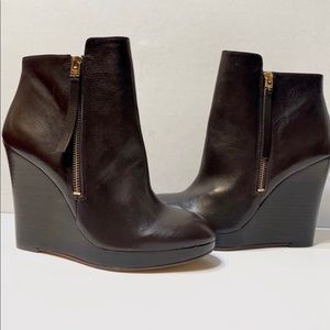 Michael Kors ‘Clara’ Wedge Leather Bootie